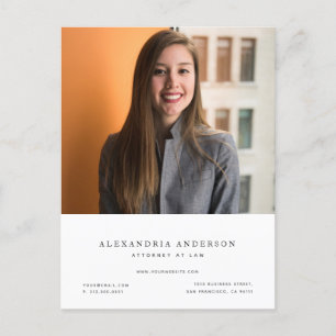 Minimalistische Anwaltskanzlei Beruflich Foto Busi Postkarte