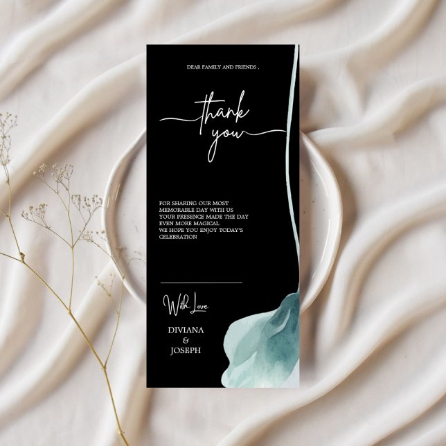 Minimalistische Aquarellfarben Blume danke Karte (Von Creator hochgeladen)