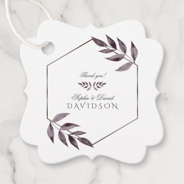 Minimalistische Aquarelltöne Geschenkanhänger (Vorderseite)