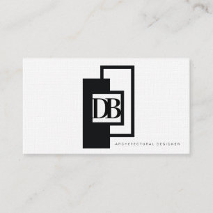 Minimalistische Architektur Monochrome Designer Visitenkarte