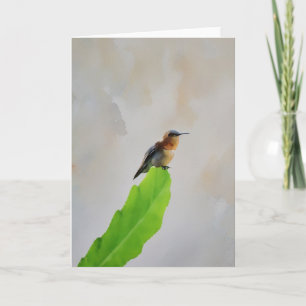 Minimalistische Art Hummingbird Note Card Karte
