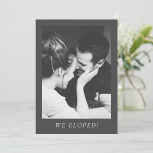 Minimalistische Ästhetik-Foto-Elopement-Hochzeit Einladung