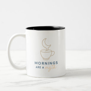 Minimalistische Ästhetik - Quirky Morning Spaß Ges Zweifarbige Tasse