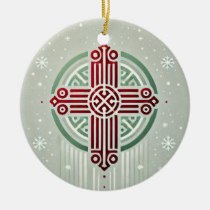 Minimalistische äthiopische Kreuzverzierung der Ke Keramik Ornament