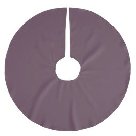 Minimalistische Aubergine lila solide schlicht ele Polyester Weihnachtsbaumdecke