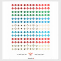 minimalistische Aufkleberbögen