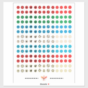 minimalistische Aufkleberbögen Aufkleber