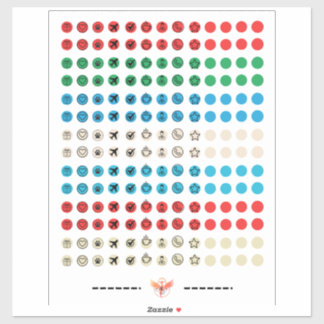 minimalistische Aufkleberbögen Aufkleber