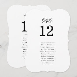 Minimalistische ausgestanzte Skript-Hochzeitstisch Einladung
