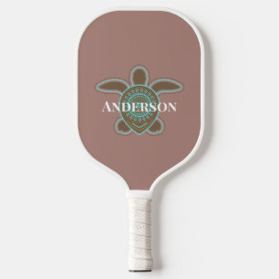 Minimalistische australische Aborigine Sea Turtle Pickleball Schläger