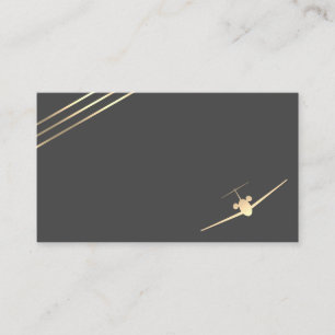 Minimalistische Aviation Gold Jet Business Card Visitenkarte