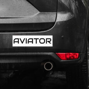Minimalistische AVIATOR-Typografie, einfache Luftf Autoaufkleber