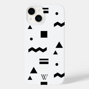 Minimalistische B & W Abstrakte Linien und Formen Case-Mate iPhone 14 Hülle