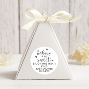 Minimalistische Baby Babys sind süße Gefälligkeit Runder Aufkleber