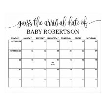 Minimalistische Baby-Dusche Ratschlag Fälligkeitsd