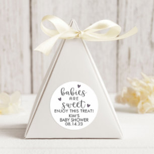 Minimalistische Baby-Girl-Babys sind süße Gefällig Runder Aufkleber