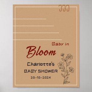 Minimalistische Baby In Bloom Wildblumen-Baby-Will Poster