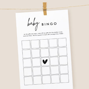 Minimalistische Baby Shooter Baby Bingo Game Card