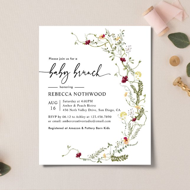 Minimalistische Babybrunch Einladung (Von Creator hochgeladen)