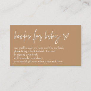 Minimalistische Babybücher für Babys Begleitkarte