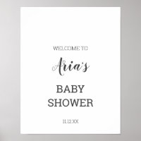 Minimalistische Babydusche Begrüßungszeichen
