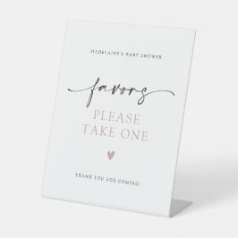 Minimalistische Babydusche Bitte nehmen Sie einen Sockelschild