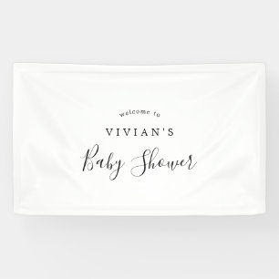 Minimalistische Babydusche Willkommen Banner