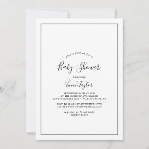 Minimalistische Babyparty Einladung