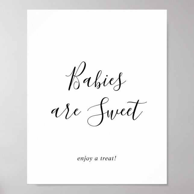 Minimalistische Babys sind süß Genießen Sie eine L Poster (Vorne)