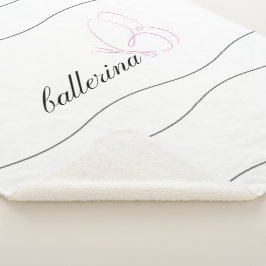 Minimalistische Ballerina und rosa Schmetterling W Sherpadecke