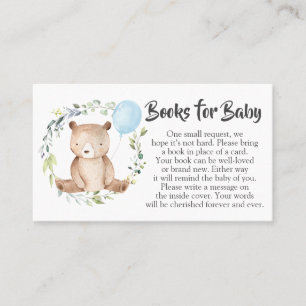 Minimalistische Bärenduschbücher für Baby Visitenkarte