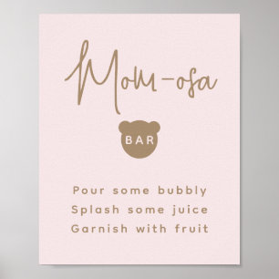 Minimalistische Bärendusche Mama-osa-Bar Poster