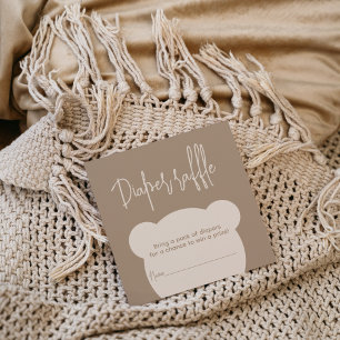 Minimalistische Bärendusche-Windelraffinerie Begleitkarte