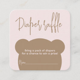 Minimalistische Bärendusche-Windelraffinerie Begleitkarte