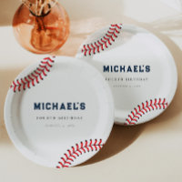 Minimalistische Baseball-Geburtstagspapier-Teller