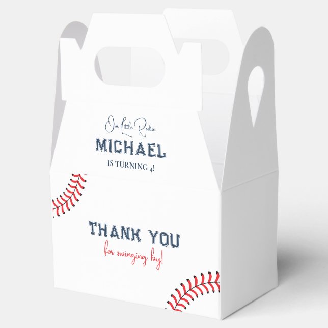 Minimalistische Baseball-Stiches Gable-Geschenkbox Geschenkschachtel (Geöffnet)