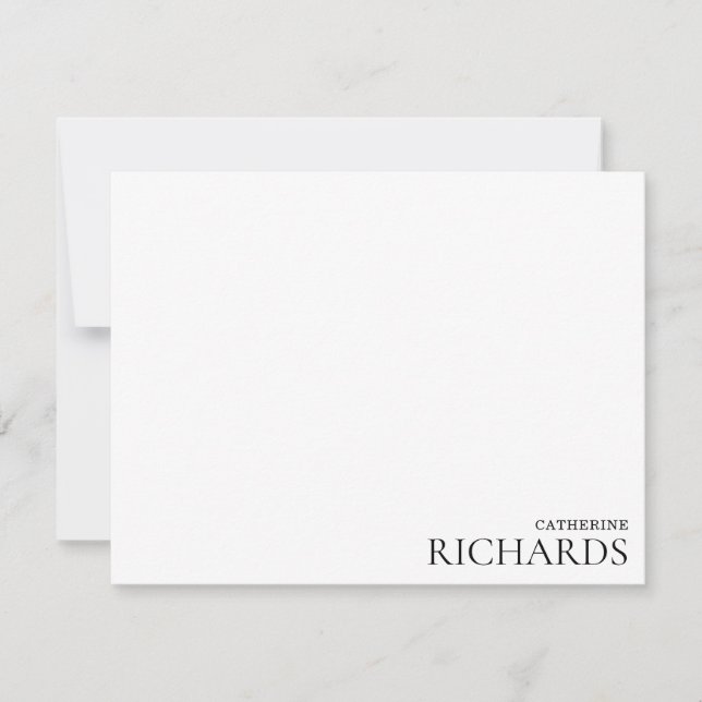 Minimalistische Basistyppografie Mitteilungskarte (Vorderseite)