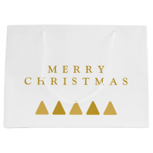 Minimalistische Bäume Frohe Weihnachtsvorlage Große Geschenktüte