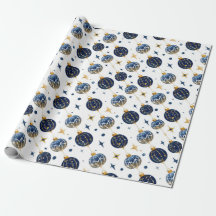 Minimalistische Baumschmuck-Ornamente, Dunkelblau,