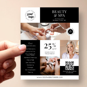 Minimalistische Beauty-Business-Services-Werbung Flyer