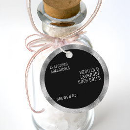 Minimalistische Beauty-Produktmarke schwarz und ge Geschenkanhänger