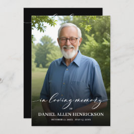 Minimalistische Beerdigung des Fotos des Lebens Programm