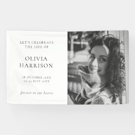 Minimalistische Beerdigung | Moderne Feier des Leb Banner