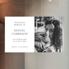 Minimalistische Beerdigung | Moderne Feier des Leb Fensteraufkleber