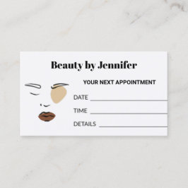 Minimalistische Begegnung von boho-Gesicht-Make-up Visitenkarte