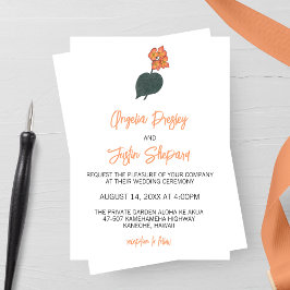 Minimalistische Begonia-Blume Einladung