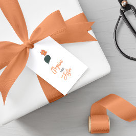 Minimalistische Begonia-Blume Geschenkanhänger