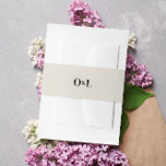 Minimalistische Beige Monogram Wedding Einladungsbanderole<br><div class="desc">Ein minimalistisches Hochzeitsband,  um das Aussehen Ihrer Hochzeitssuite zu vervollständigen</div>