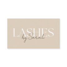 Minimalistische Beige- und Braune-Wimpernstylistin