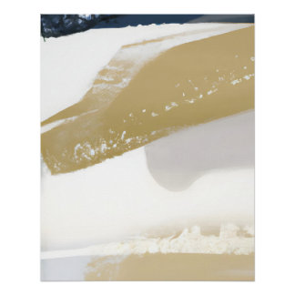 Minimalistische beige und cremefarbene abstrakte T Poster
